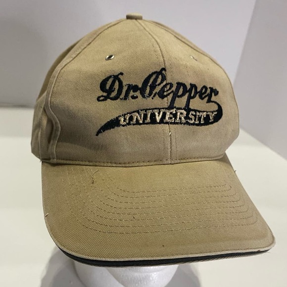 DR. PEPPER UNIVERSITY Museum Collection Beige One Size Adjustable - Picture 1 of 6
